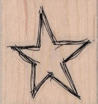Sello de goma Star by Tera Callihan 1 3/4 x 1 3/4", sello celestial, sello estrella Foto 1 de 1