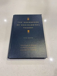 The Emergence of Sociological Theory - Hardcover By Turner, Jonathan H. - GOOD - Picture 1 of 2