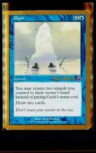 Maschere Mercadiane GUSH *MAGIC WORLD CHAMPIONSHIP DECKS 2001 Toronto Gold Border! - Foto 1 di 2