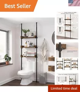 Elegant Adjustable Bathroom Organizer - 3-Tier Over Toilet Storage Solution - Picture 1 of 10