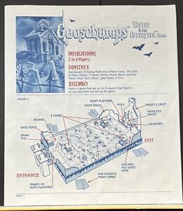 1995 Goosebumps Terror in the Graveyard Game Rules & Manual As Shown