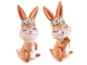 Deko-Figur/Osterhase/Blumenkranz/Schmetterling/neu - Bild 1 von 8