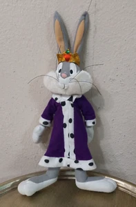 VTG Ace Play by Play Warner Looney Tunes King Bugs Bunny 14" Stuffed Plush 3483 - Picture 1 of 7