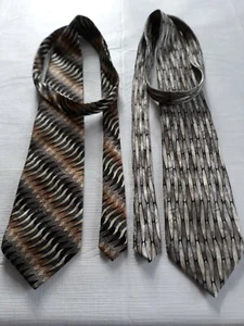 Corbatas vintage Carlos Devenezia - paquete de 2 pares, 100% seda, hechas a mano en China - Imagen 1 de 5