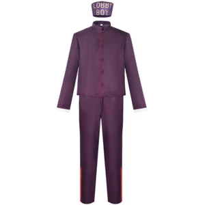 Zero Lobby Cosplay Costume Purpel Coat Pants Hat The Grand Budapest Hotel Outfit - Picture 1 of 8