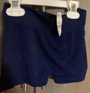 NWT MALIBU SUGAR CHEERLEADING SPANDEX NAVY BLUE BOY SHORTS SIZE 7-14 - Picture 1 of 3