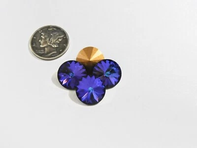 Piedras Rivoli Heliotropo GF (12 mm) Vintage Swarovski 1122 Foto 1 de 4