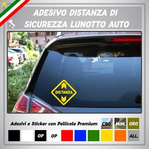 ADESIVO MANTIENI LA DISTANZA DI SICUREZZA STICKERS AUTO SCOOTER ORACAL VINILE - Imagen 1 de 2