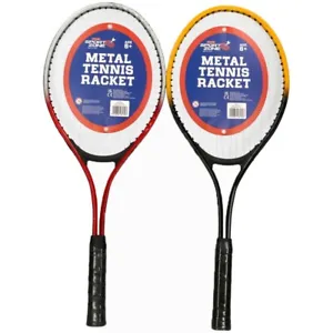 Tennis Racket Metal Yellow/Black or Red/White 1 Single Sports Racket - Picture 1 of 3