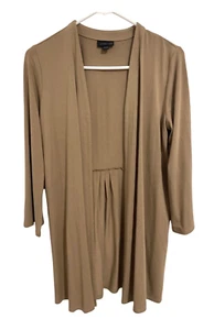 J Jill Cardigan Size Small S Beige Tan Wearever Open Stretch 3/4 Sleeve - Picture 1 of 2