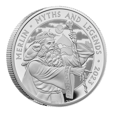 2023 Great Britain 2 Oz Silver Proof Merlin - Myths & Legends 5 £ UK RM Cover