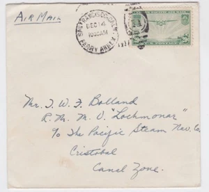US 1937 Correo Aéreo San Francisco Ferry Annex A RMMV Lochmonar Canal Zone - Imagen 1 de 2