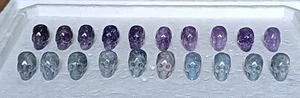 20 pieces 1.5 inch lengh Good Mini Skulls (Amethyst x 10, Labradorite x 10) - Picture 1 of 8