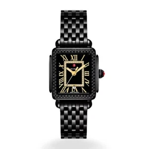 Michele Deco Madison Mid Noir Black IP Black Diamond Uhr MWW06G000042 - Bild 1 von 4