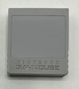 Tarjeta de memoria oficial de Nintendo Gamecube 59 bloques DOL-008 genuina fabricante de equipos originales gris - Imagen 1 de 2