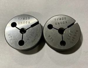 VTG 1/4-20 UNC 2A THREAD RING GAGES GO/ NO GO - Picture 1 of 2
