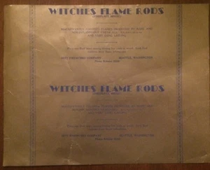 Original RARE Vintage Hitt Fireworks Witches Flame Rods Unused Label Hitt's - Picture 1 of 2