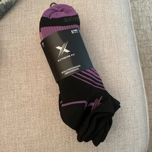 6-Pair Ankle-Length Sports PETRO Socks L/X-Large Unisex Black Compression - Picture 1 of 5