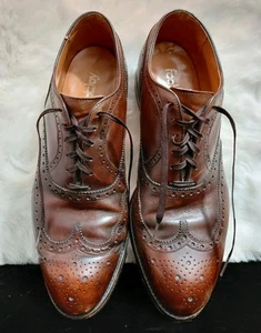 Vintage Footjoy Classic Brown Leather Wingtip Oxford Dress Shoes Size US 12C - Picture 1 of 15