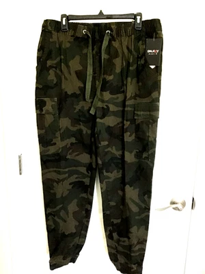 NWT GALAXY by HARVIC CAMOUFLAGE COMFORT 4 -WAY STRETCH MENS JOGGER PANTS LARGE - Image 1 of 4