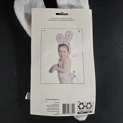 Diadema Disfraz Conejito Blanco + Lazo + Cola Nuevo con Etiqueta Halloween Pascua Dress Up Foto 1 de 4