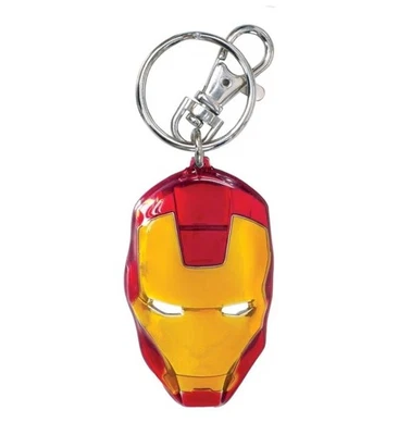 Chaveiro pingente pingente filme/quadrinhos máscara Homem de Ferro Silvertone - Imagem 1 de 4