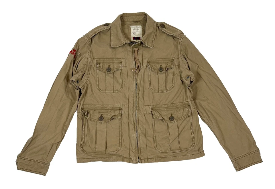 Chaqueta de campo militar vintage de rugby Ralph Lauren para hombre grande Foto 1 de 4