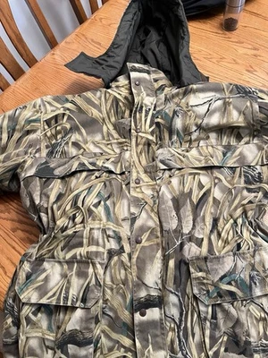 Cabelas Duck Hunting Coat With Removable Liner Vintage Retro Duck Camouflage 2XL - Image 1 of 4
