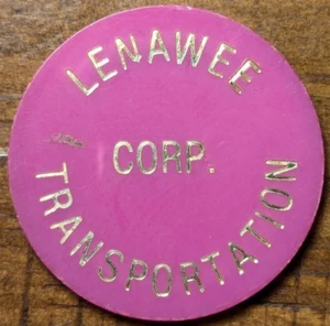 Adrian, Michigan MI Lenawee County Transportation Bus Ride Purple Transit Token - Picture 1 of 4