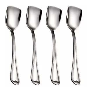 Ice Cream Spoons Shovel Spoons 18/10 Stainless Steel Spoons set of 4 Dessert - Picture 1 of 6