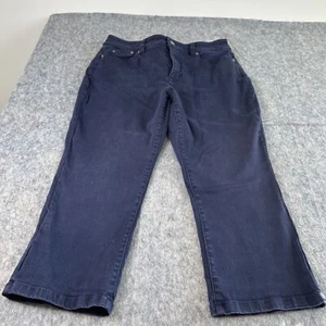 Pantalones de mezclilla capri para mujer talla 8 azul oscuro Chaps - Imagen 1 de 14
