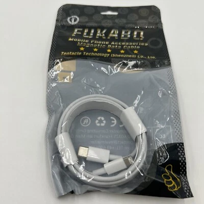 Fukabo  iPhone Charger (fits Most Models) USB-C to i￼Phone. Magnetic - Image 1 of 3