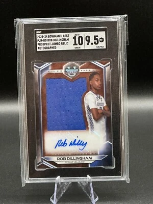 2023-24 Bowman Best U Rob Dillingham Jumbo Relic Auto SGC 9.5 🏀🔥 - Image 1 of 2