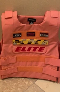Makobi Pink Public Enemy Streetwear Bullet Proof Style Fashion Vest - Size Large - Picture 1 of 3