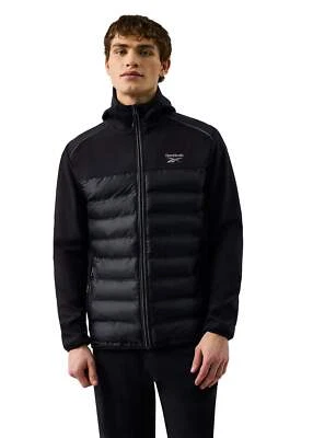 Chaqueta acolchada híbrida negra Reebok para hombre Heywood Foto 1 de 4