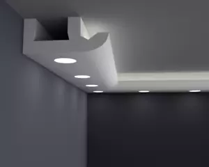 (10 meter) - Deckenleisten, Stuckliesten LED, LED Zierleiste Stuckleiste - Bild 1 von 5