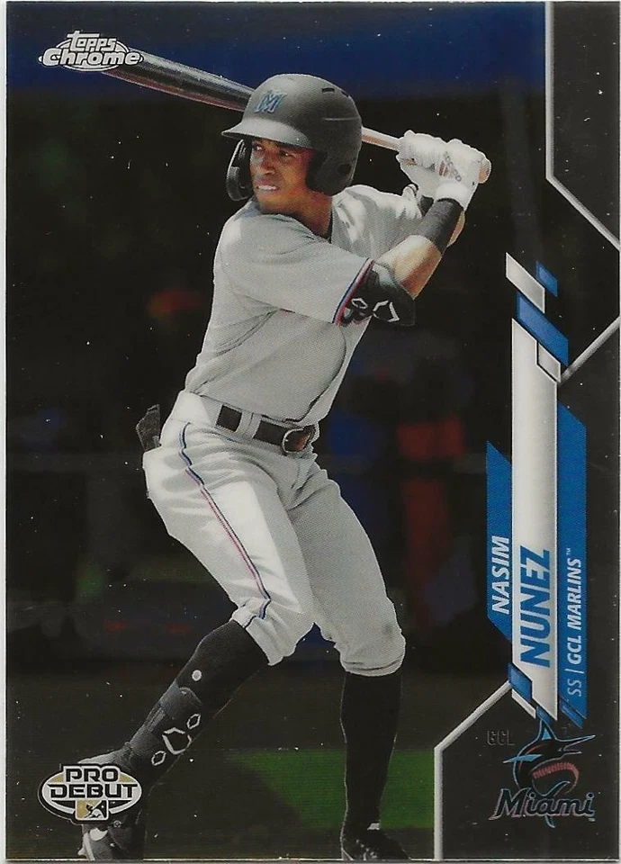 2020 Topps Pro Debut NASIM NUNEZ Chrome Parallel Marlins #PDC-31 - Image 1 of 1