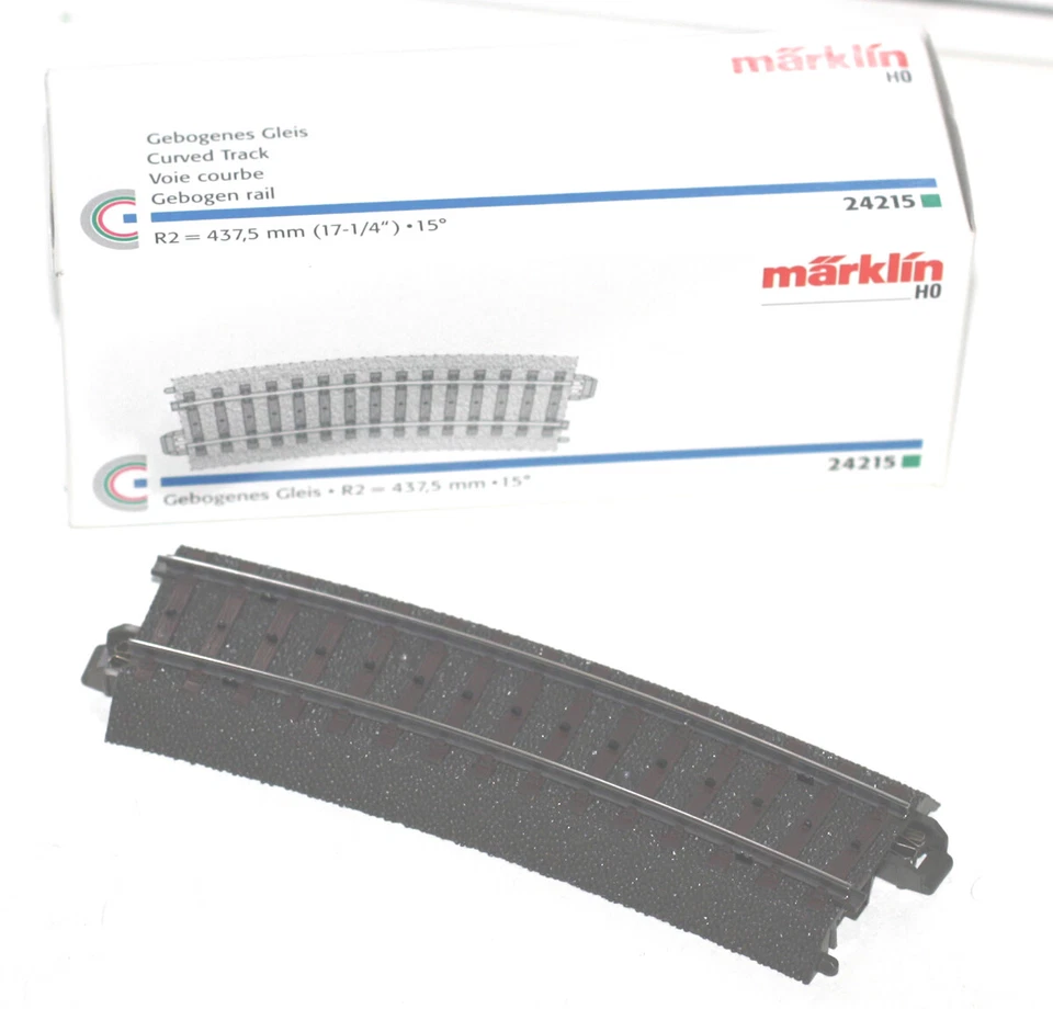 Märklin H0 24215 Gleis geb. r437,5 mm,15 Gr.