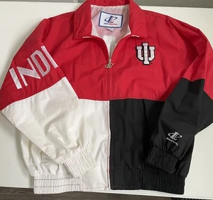 Vintage Coat Indiana University IU Hoosier Logo Athletic 90s Red Jacket Size XL - Picture 1 of 22