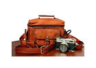 Ziegenbraunes Leder DSLR SLR All Camera Messenger Classic Bag Gepolsterte...