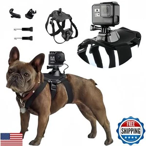 Dog Harness for Gopro, with 2 Mouting Base,Soft Adjustable for Small Medium a - Afbeelding 1 van 5
