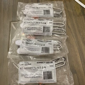 (4) Keystone Harness LED Tubes Pre-Wired KT-SOCKET-T8-U-T-2-W Pre-Wired Tall - Picture 1 of 4