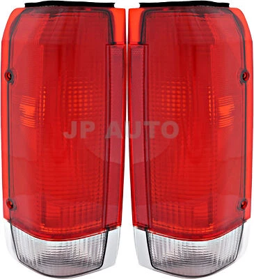 For 1987-1989 Ford F150 F250 F350 Bronco Tail Light Set Pair - Image 1 of 4