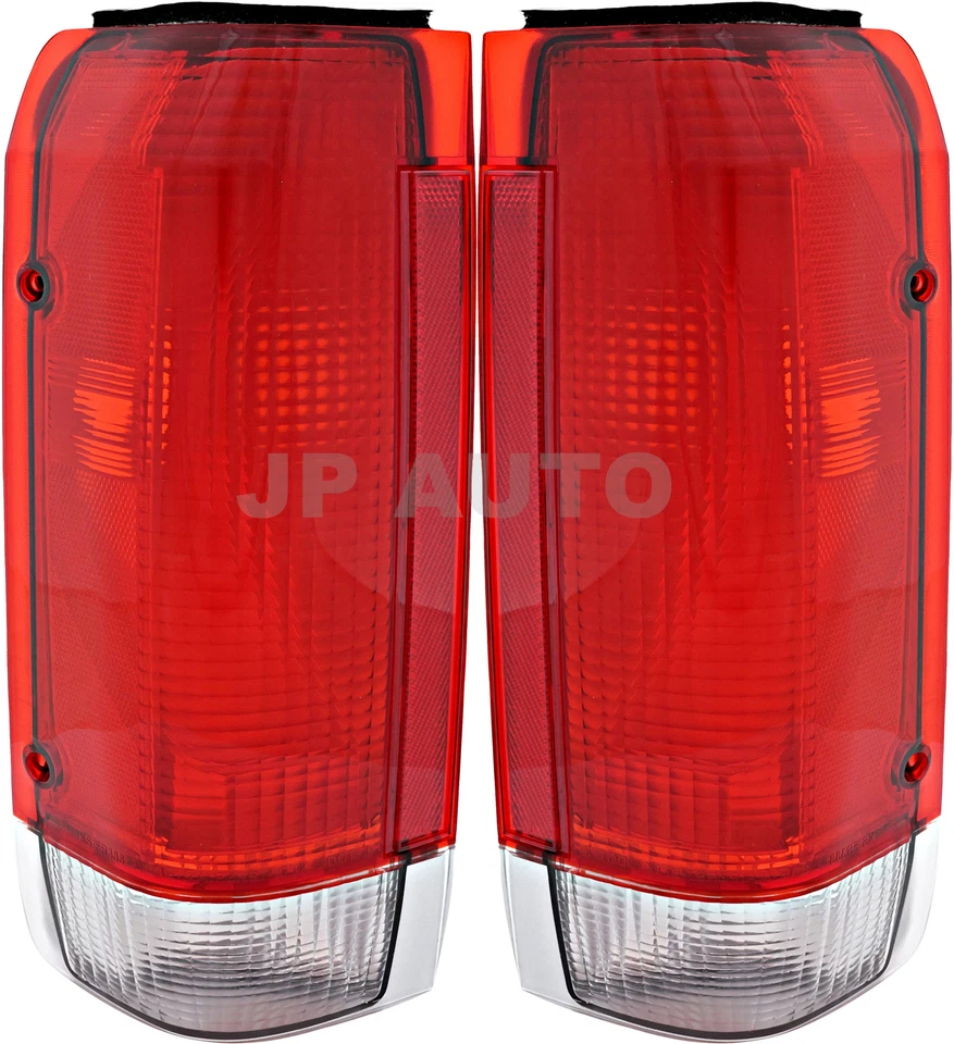 For 1987-1989 Ford F150 F250 F350 Bronco Tail Light Set Pair - Image 1 of 4