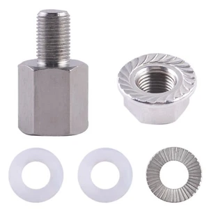 Connection Adapter Bicycle Trailer M10 Solid Shafts Silver Stainless Steel - Picture 1 of 9