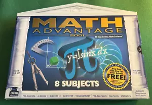 Encore: Advantage Math 2001 COMPLETE CD ROM TUTOR SOFTWARE SET NEW SEALED - Picture 1 of 3
