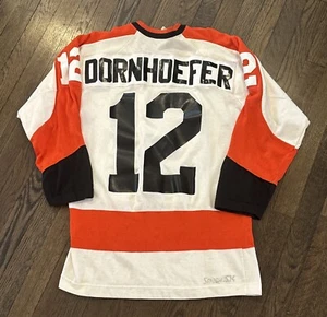 Philadelphia Flyers Jersey XL Gary Dornhoefer Vintage Shadow Springs MIC 70s - Picture 1 of 7