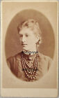 CDV LADY NAMED MARY WHITLEY BEAD NECKLACE BROOCH VALENTINE DUNDEE EDMONTON