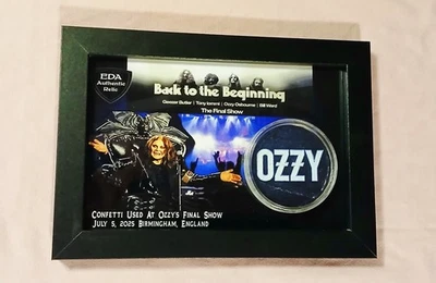 OZZY Osbourne Black Sabbath Rare Last Concert Confetti Memorabilia Relic w/COA - Image 1 of 4