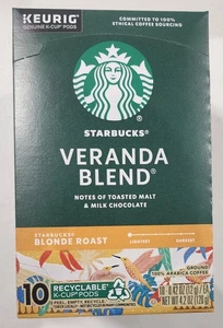 Starbucks K-Cup Café VERANDA BLEND Cápsulas 60 (lote de 6 BX) Rubio Tostado 03/07/26 - Imagen 1 de 2